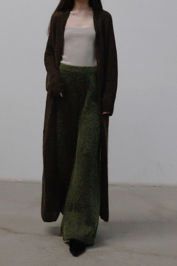 SWAYING/KNIT Mohair Gradient Straight Pants SW212XZ38 Green
